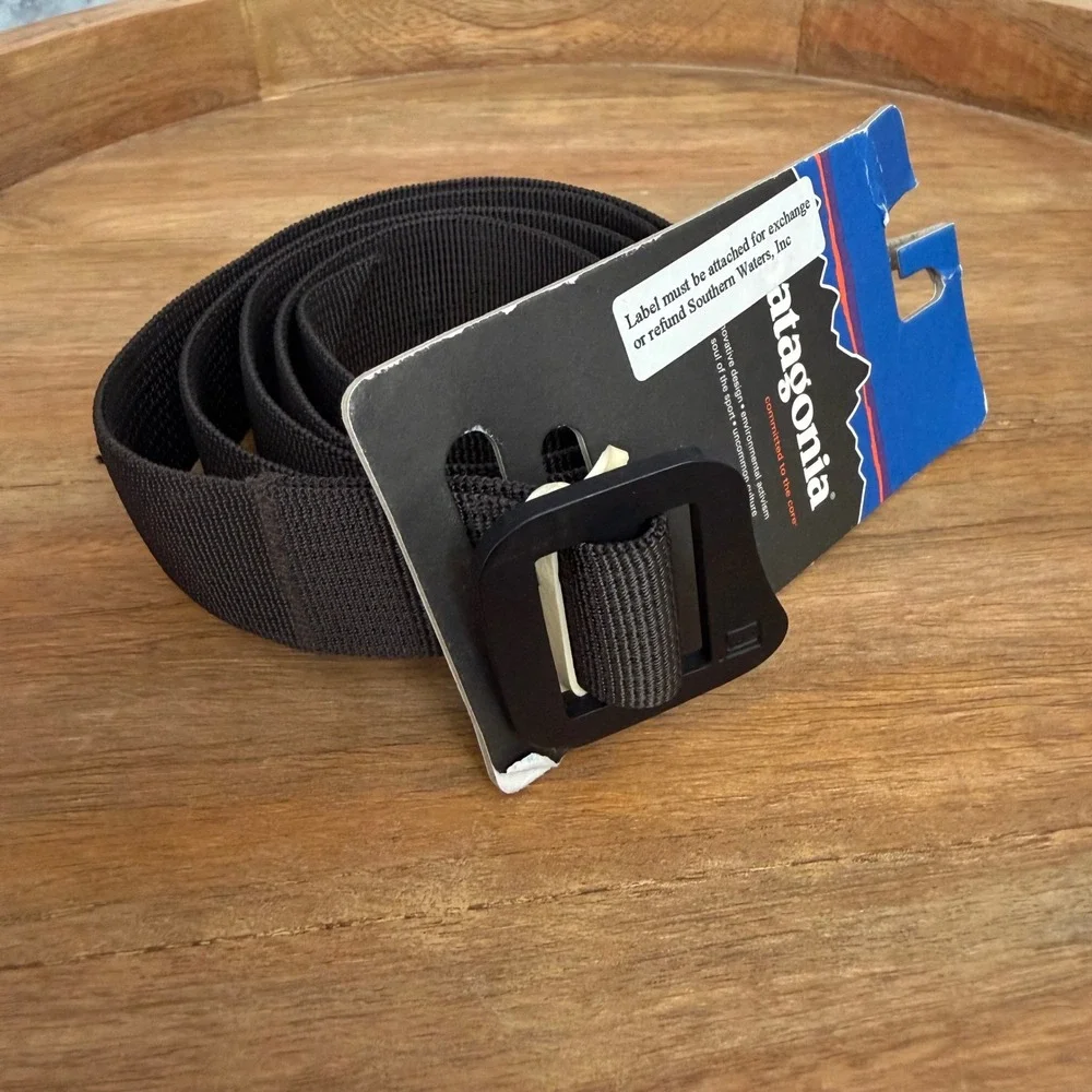 Patagonia Friction Belt One Size Forge Grey Webbing Aluminum Buckle NEW - Picture 4 of 5